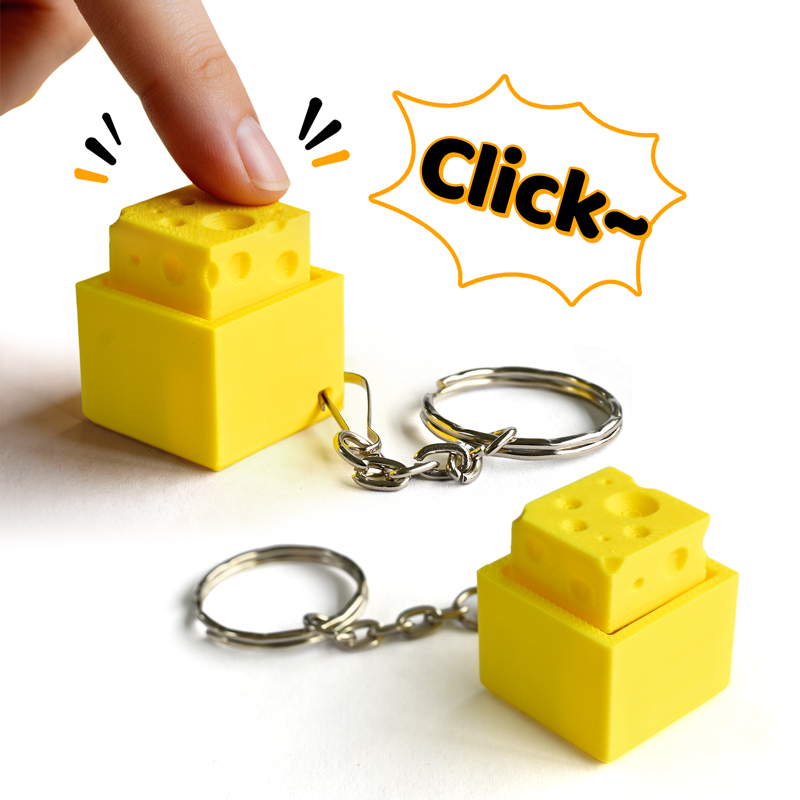 3D Printing Plastic - 3D 프린팅 치즈 모양 키 피젯
