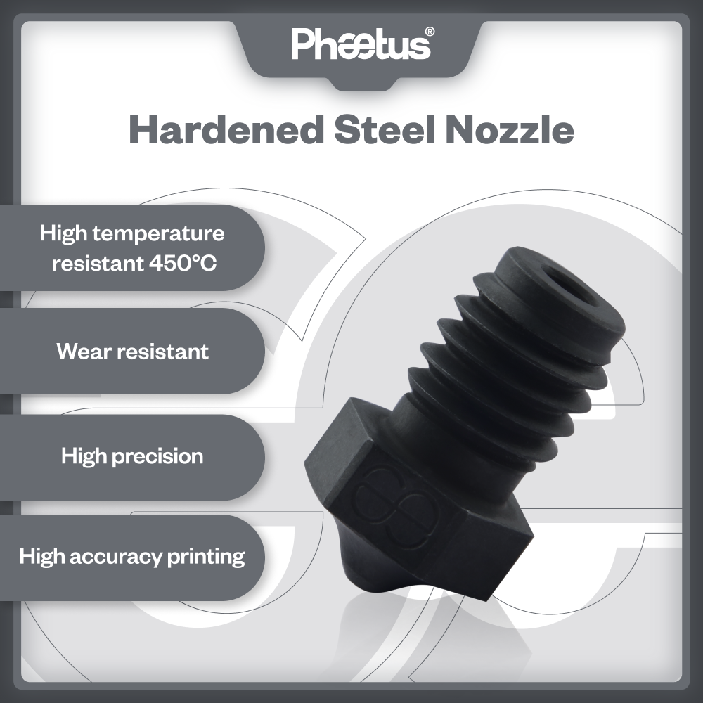 Carbon Fiber Filament - PHAETUS 고품질 경화강 V6 1.75MM 노즐,