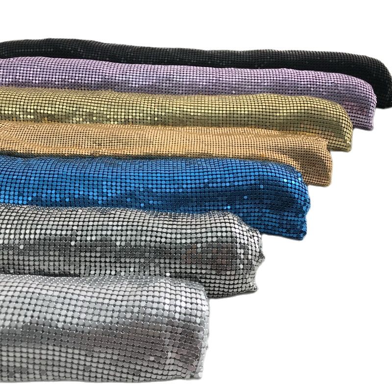 3D Printing On Fabric - 골드 알루미늄 금속 스팽글 원단, DIY