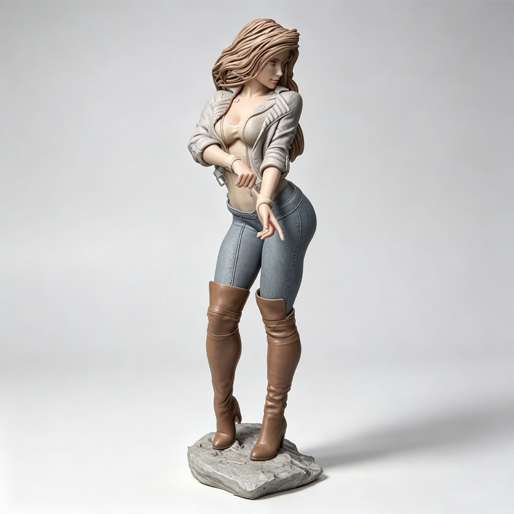 3D Printing For Dummies - 1/24 현실적인 패셔너블한 여성 캐릭터, 미니어처