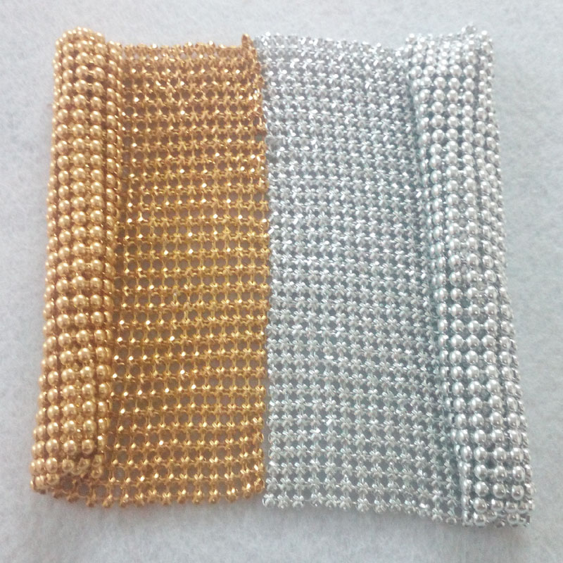 3D Printing On Fabric - 작은 샘플링 골드 실버 구슬 금속