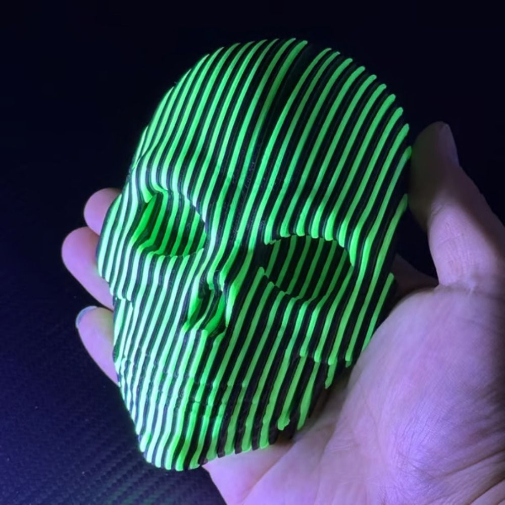 3D Printing Simulator - 시각적 착시 3D 프린팅 해골 시뮬레이션