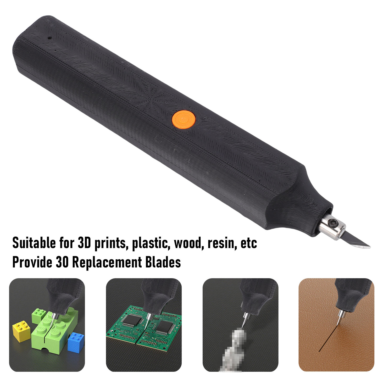3D Printing Plastic - 40kHz 초음파 커터(30개 교체 블레이드 포함)