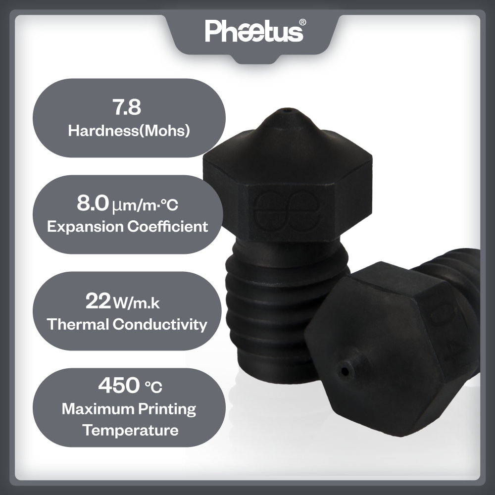 PHAETUS 고품질 경화강 V6 1.75MM 노즐,  - Carbon Fiber Filament 리뷰 및 가격