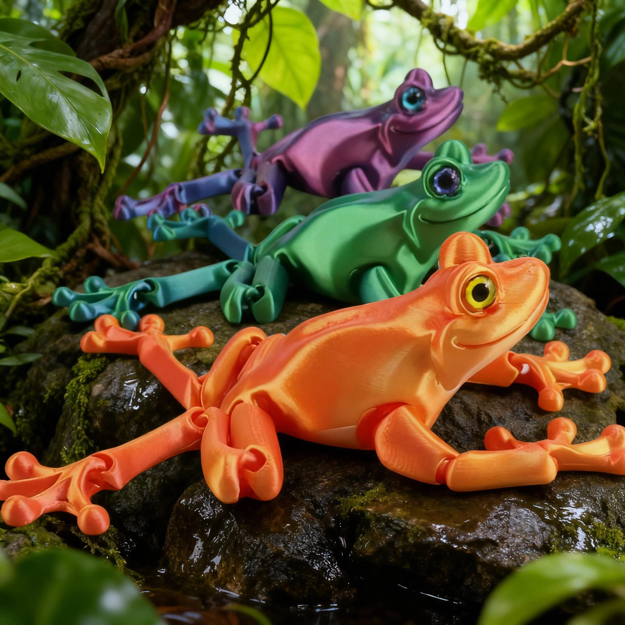 3D 인쇄 귀여운 개구리 모델 반짝이는 눈을 가진 다중 - 3D Printing Clay 리뷰 및 가격