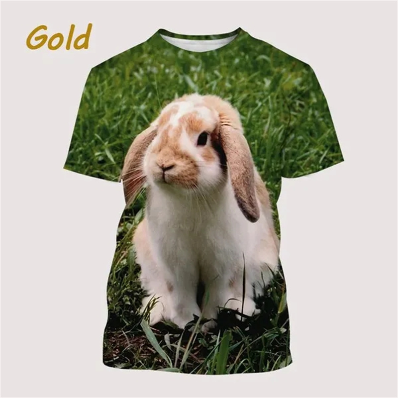 3D 귀여운 토끼 프린트 만화 동물 그래프 티셔츠, 남 - 3D Printing Rabbit 리뷰 및 가격
