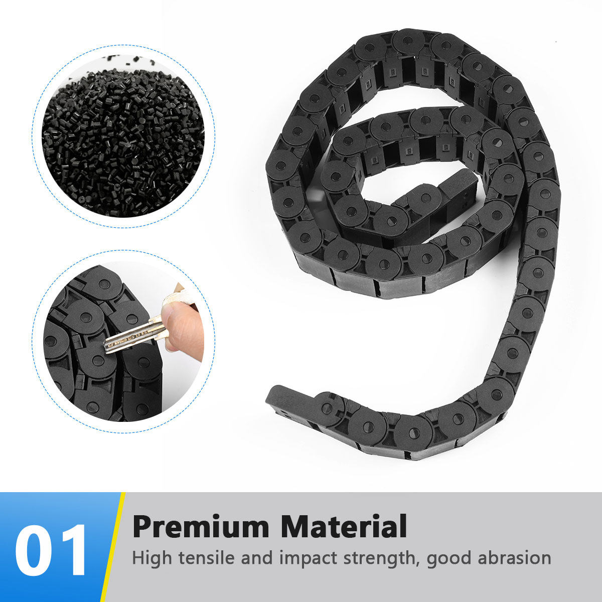 CNC 공작기계용 1M 검정색 플라스틱 케이블 캐리어  - 3D Printing Machine 리뷰 및 가격