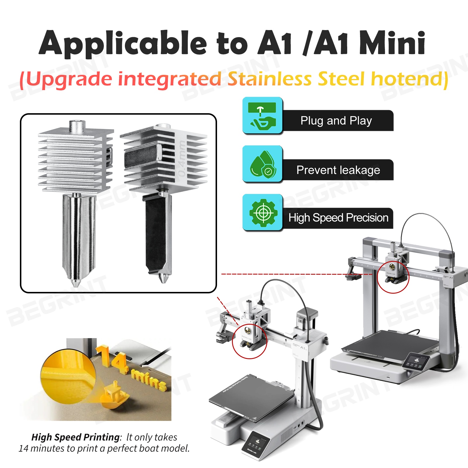 Bambu Lab A1/A1MINI용 노즐 강화 스틸  - 3D Printing Grinder 리뷰 및 가격