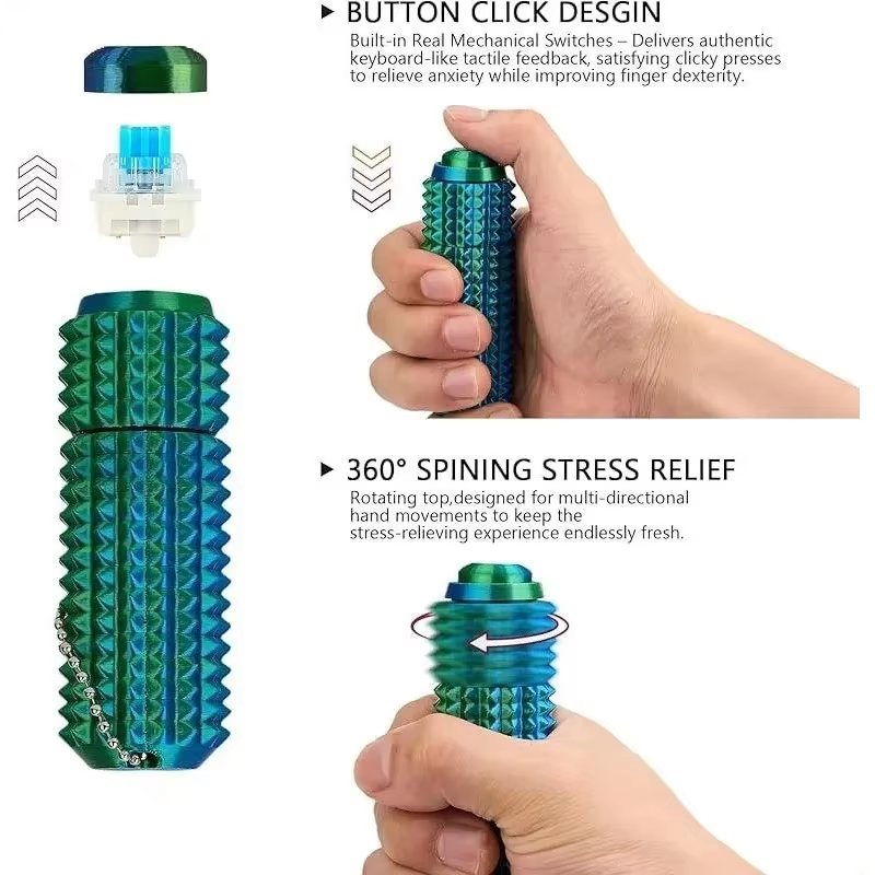 재미있는 3D 프린팅된 스파이키 피젯 토이 버튼 클릭  - 3D Printing Fidget Toys 리뷰 및 가격