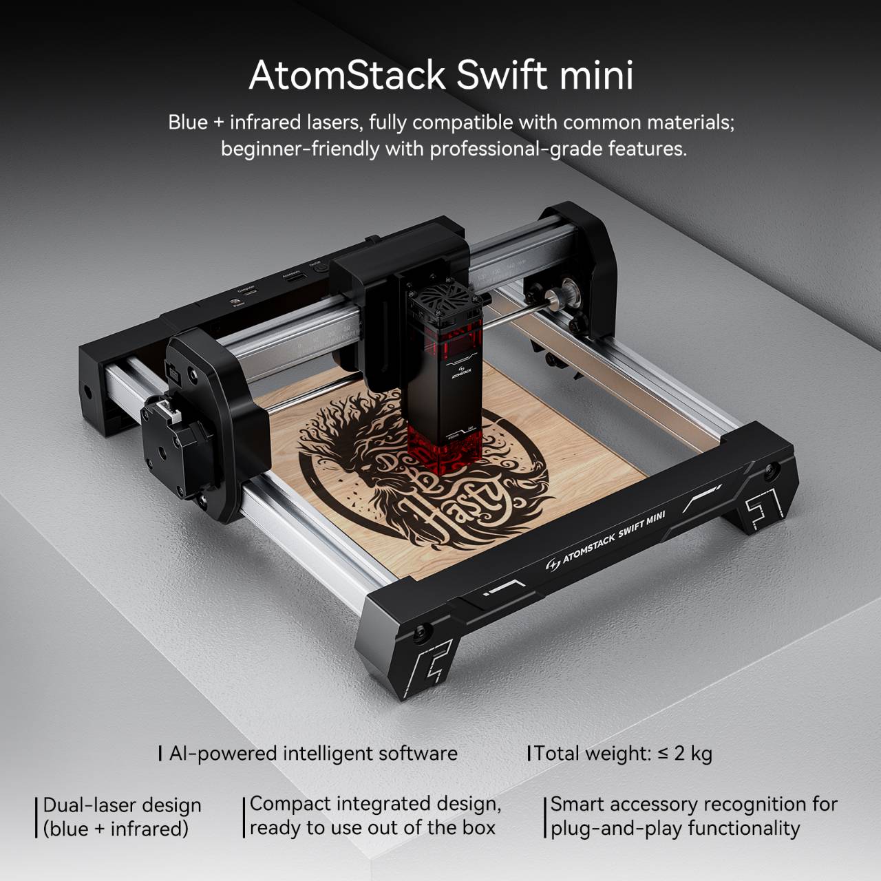 ATOMSTACK Swift 미니 레이저 조각기 휴대용 - 3D Printing Online Service 리뷰 및 가격