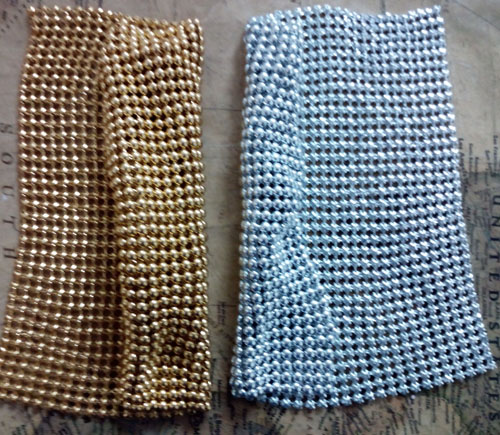 작은 샘플링 골드 실버 구슬 금속 메쉬 패브릭, 11x - 3D Printing On Fabric 리뷰 및 가격