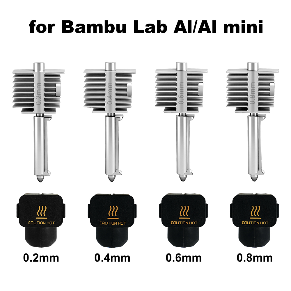 3D 프린팅 액세서리 A1/A1 미니 통합 노즐 핫엔드 - 3D Printing Stainless Steel 리뷰 및 가격