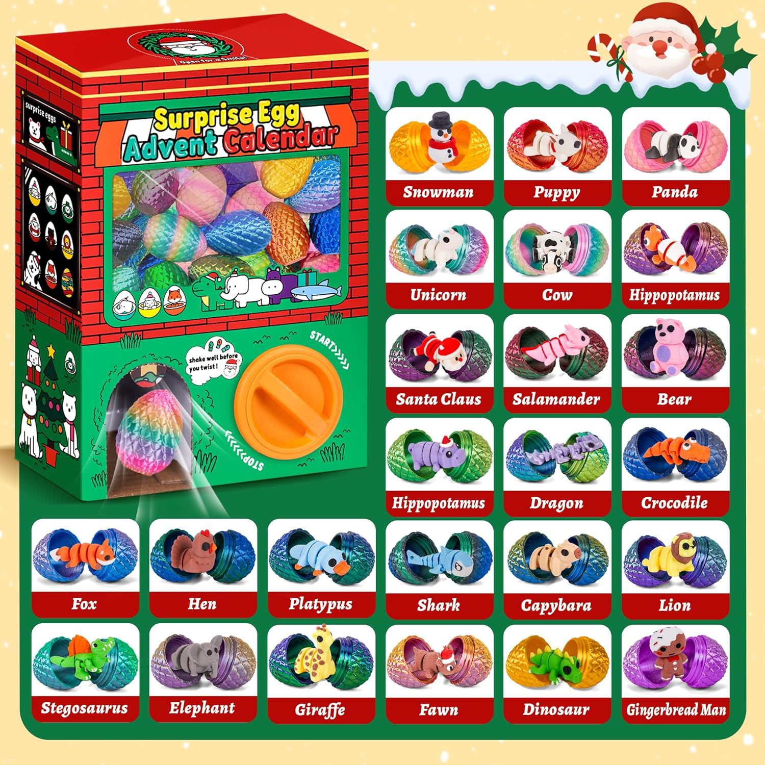 24개 3D 프린팅 서프라이즈 에그 블라인드 박스 피젯 - 3D Printing Fidget Toys 리뷰 및 가격