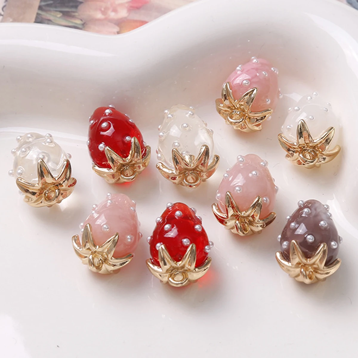 2Pcs 컬러 인쇄 3D 만화 딸기 모양 아크릴 수제  - 3D Printing Ideas 리뷰 및 가격
